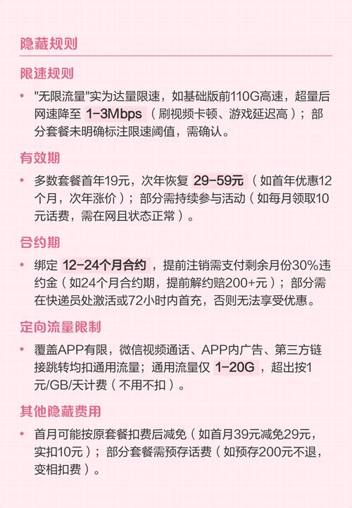 联通19元套餐隐藏条款解析