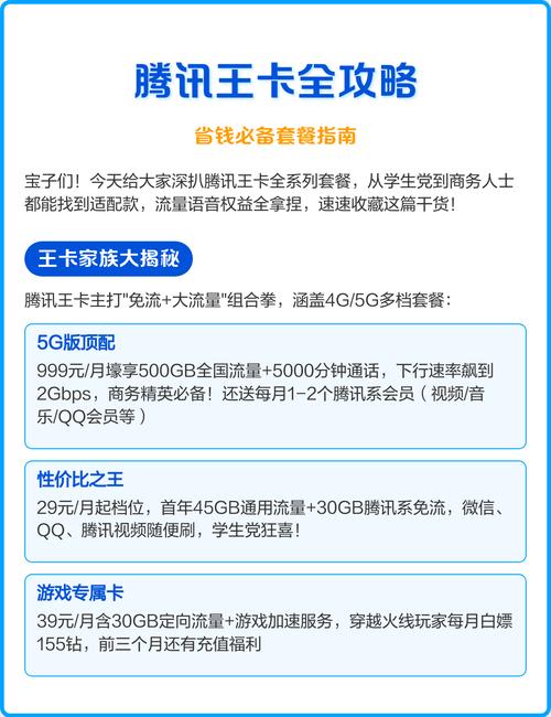 腾讯王卡全攻略省钱必备套餐指南