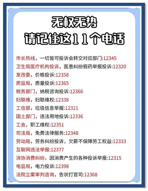 投诉维权电话大全收藏不迷路