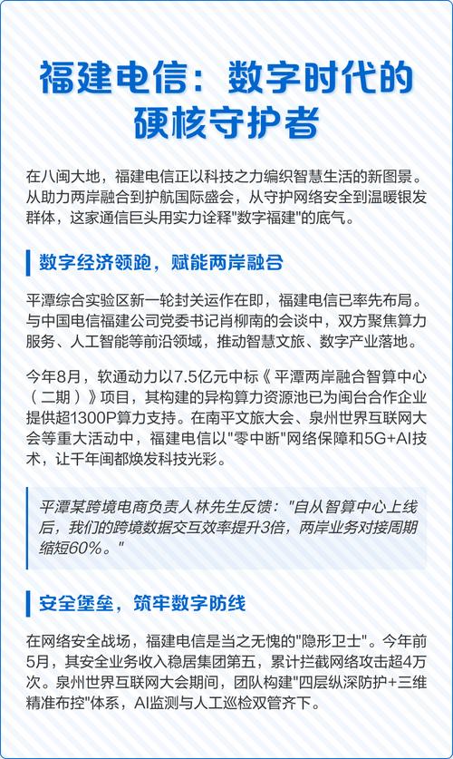福建电信数字时代的硬核守护者