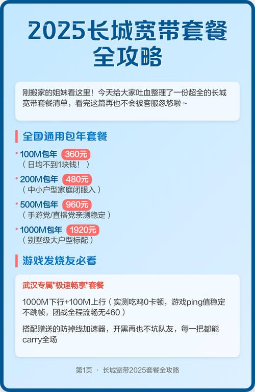 2025长城宽带套餐全攻略