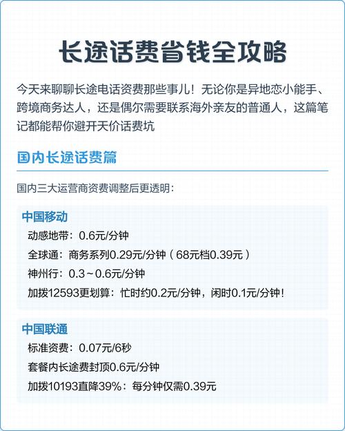 长途话费全攻略：省钱秘籍与实用技巧