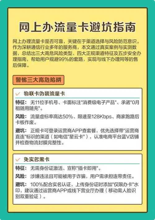 网上办流量卡避坑指南