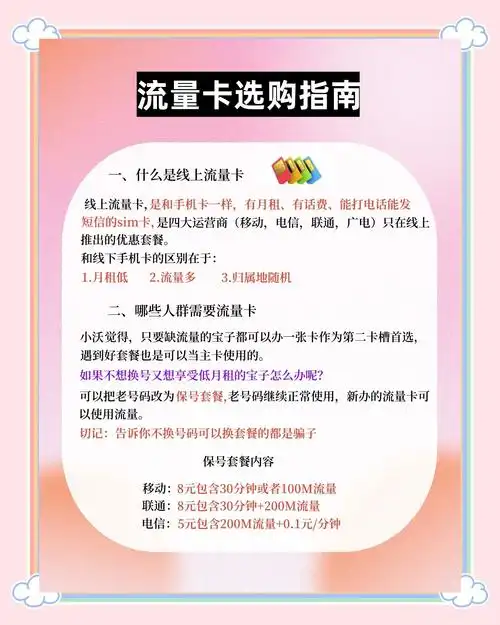 这里有一份详尽的流量卡选购指南帮你避开那些常见的坑让你省钱