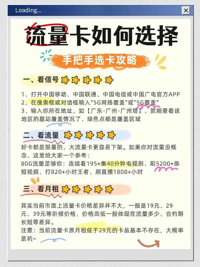 流量卡避坑指南 流量卡 流量卡