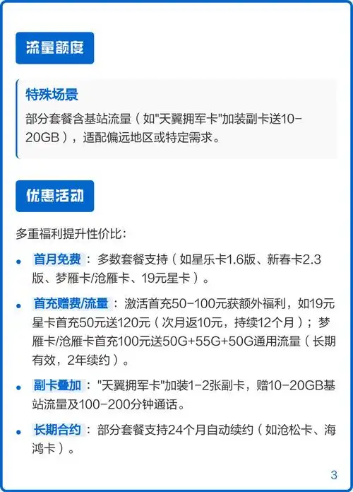 2025甘肃电信流量卡套餐详解