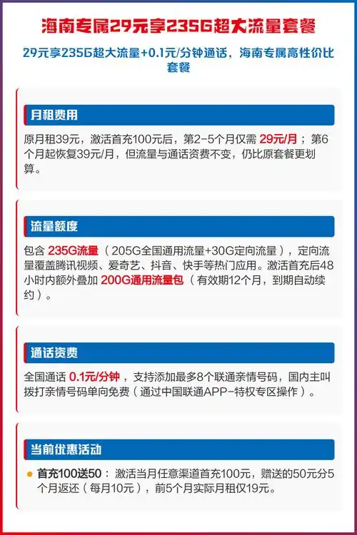 1元分钟通话海南专属高性价比套餐 作为测评达人在海南发现的这款