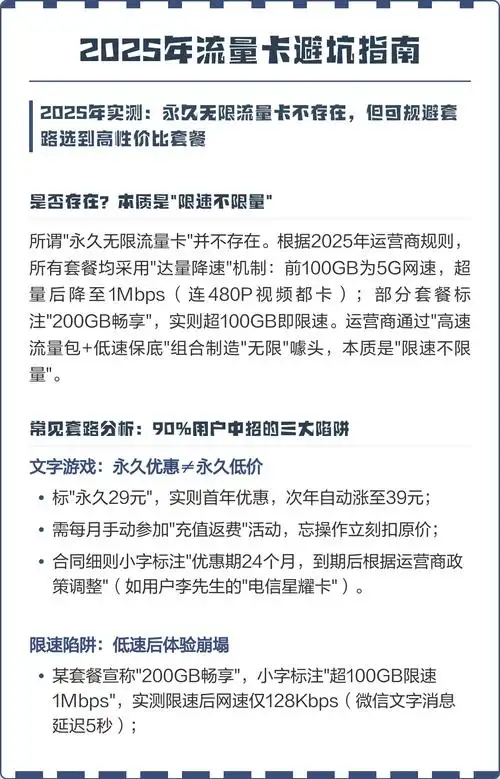 2025年流量卡避坑指南