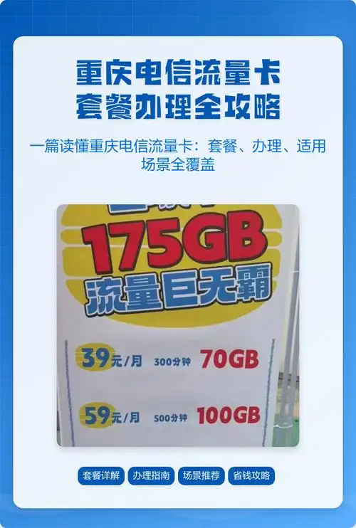 读懂重庆电信流量卡套餐办理适用场景全覆盖 通信行业老兵实战总结