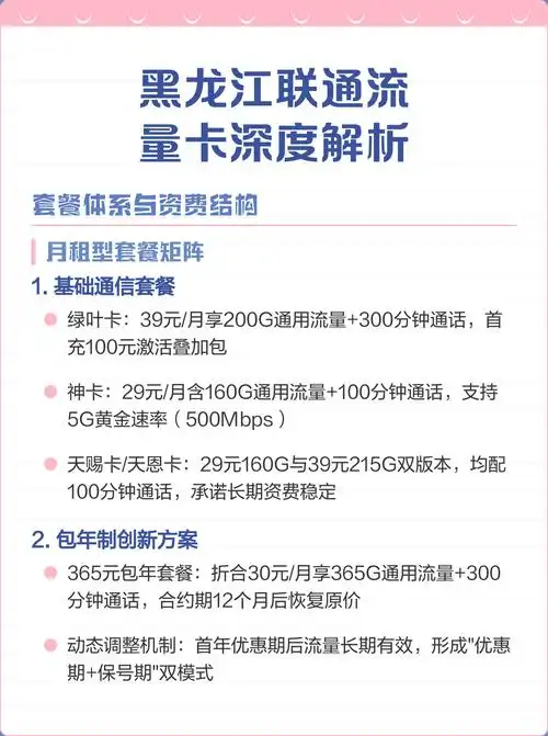 黑龙江联通流量卡深度解析