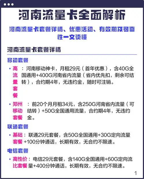 河南流量卡全面解析